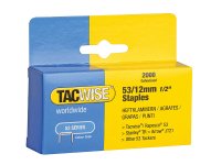 Tacwise 53 Light-Duty Staples 12mm (Type JT21 A) (Pack of 2000)