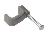 ForgeFix Cable Clip Flat Grey 2.50mm (Box of 100)