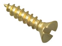 ForgeFix Wood Screw Slotted CSK Brass 1/2in x 4 Forge (Pack of 60)