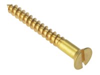 ForgeFix Wood Screw Slotted CSK Solid Brass 2in x 10 (Box of 200)
