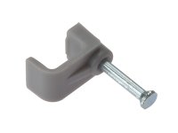 ForgeFix Cable Clip Flat Grey 4.00mm (Box of 100)