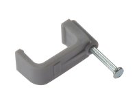 ForgeFix Cable Clip Flat Grey 6.00mm (Box of 100)