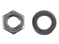ForgeFix Hexagonal Nuts & Washers A2 Stainless Steel M10 ForgePack 8 Pieces