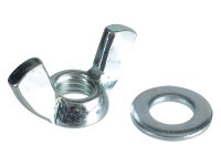 ForgeFix Wing Nut & Washers ZP M10 Forge (Pack of 6)