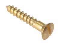 ForgeFix Wood Screw Slotted Raised Head ST Solid Brass 1in x 8 (Box of 200)