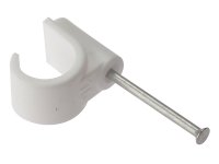 ForgeFix Pipe Clip with Masonry Nail 16mm (Box of 100)