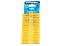 Rawlplug Yellow UNO® Plugs 5 x 24mm (Pack of 96)