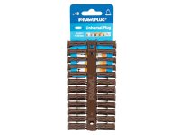Rawlplug Brown UNO® Plugs 7 x 30mm (Pack of 48)