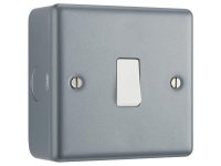Masterplug Metal Clad 1-Gang 2-Way Light Switch