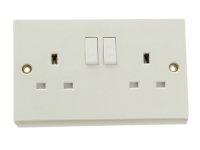 SMJ Switched Socket 2-Gang 13A