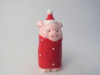 Giftware Trading Standing Ceramic Pig in Blanket 9cm