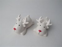 Giftware Trading Lying White Reindeer