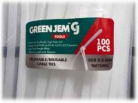 Green Jem Natural Quick Release Cable Ties -300mm x 8mm - 100 Pack
