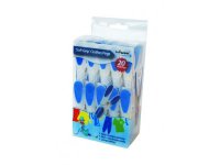 Wham Laundry Soft Rubber Grip Pegs Assorted (Set of 20)