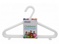 Childrens White Clothes Hangers - 10 Piece