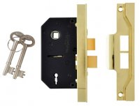 UNION 2242 2 Lever Mortice Rebated Sashlock Electro Brass 65.5mm 2.5in