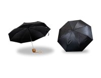 Brolly Folding Mini Umbrella Wooden Handle
