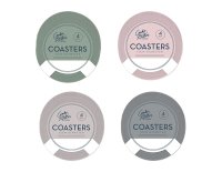 Cooke & Miller Natural Coasters 4pk Dia - 12cm