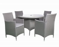 Nevada 4 Seater Dining Set - Grey