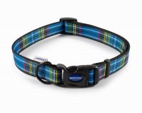 Ancol Blue Tartan Adjustable Collar - 45-70cm