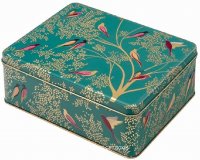 Elite Sara Miller Green Birds Deep Rectangular Tin