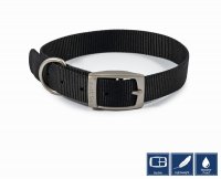Ancol Black Nylon Dog Collar - 45cm/18"