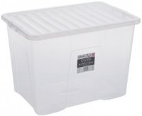 Wham Crystal 80L Box & Lid Clear
