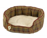 Petface Country Check Oval Bed - Small