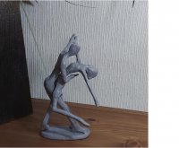 DANCING COUPLE IN HOLD Elur Iron Figurine 15cm Grey Shimmer
