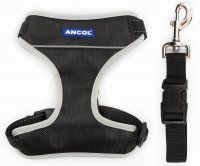 Ancol Travel & Exercise Black Dog Harness - Medium