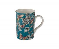 Price and Kensington Hummingbird Floral Teal Mug - 300ml