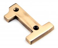 Polished Bronze Numeral 1