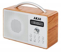 Akai Wood DAB Radio Oak With LCD