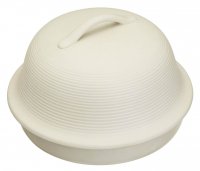 hm round bread cloche - stoneware