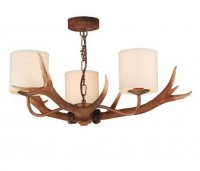 ANTLER 3 light pendant comes with bespoke silk shades