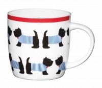 kitchencraft fine bone china barrel mug - standing westies