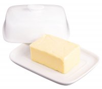 KitchenCraft White Porcelain Covered Butter Dish