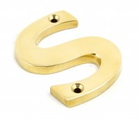 Polished Brass Letter S