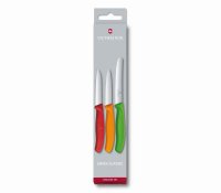 Swiss Classic Range 3 Piece Paring Knife Set - Mixed Colours