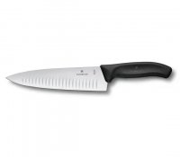 Victorinox Swiss Classic Carving Knife Fluted Blade - 20cm Black