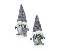 Premier Decorations 39cm Grey Bearded Knitted Gonk with Buttons - Assorted