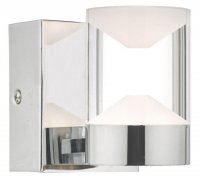 Dar Susa Wall Light Polished Chrome & Acrylic LED Bathroom IP44