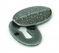covered escutcheons oval pewter