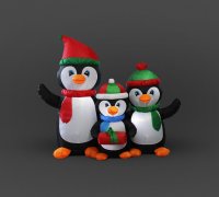 SnowTime Inflatable Penguin Family - 150cm