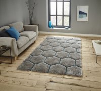 Think Rugs Noble House NH30782 Grey/Blue - Various Sizes