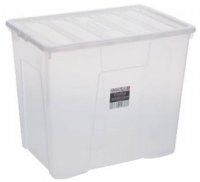 Wham Crystal 160L Box & Lid Clear