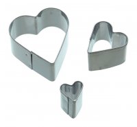 sweetly does it mini fondant cutter ssl heart design set of3