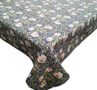 William Morris Charcoal Pimpernel Cotton Tablecloth - Square