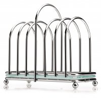 WM Bartleet & Sons Toast Rack with Frosted Glass Base
