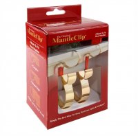 Haute Decor Original Mantle Clips (Pack of 2) - Shiny Brass